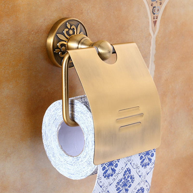 Traditional Vintage Brass Bathroom Accessory As Individual Or As a Set Gold Tissue Box Clearhalo 'Bathroom Hardware Sets' 'Bathroom Hardware' 'Bathroom Remodel & Bathroom Fixtures' 'bathroom_hardware_sets' 'Home Improvement' 'home_improvement' 'home_improvement_bathroom_hardware_sets' 7116906