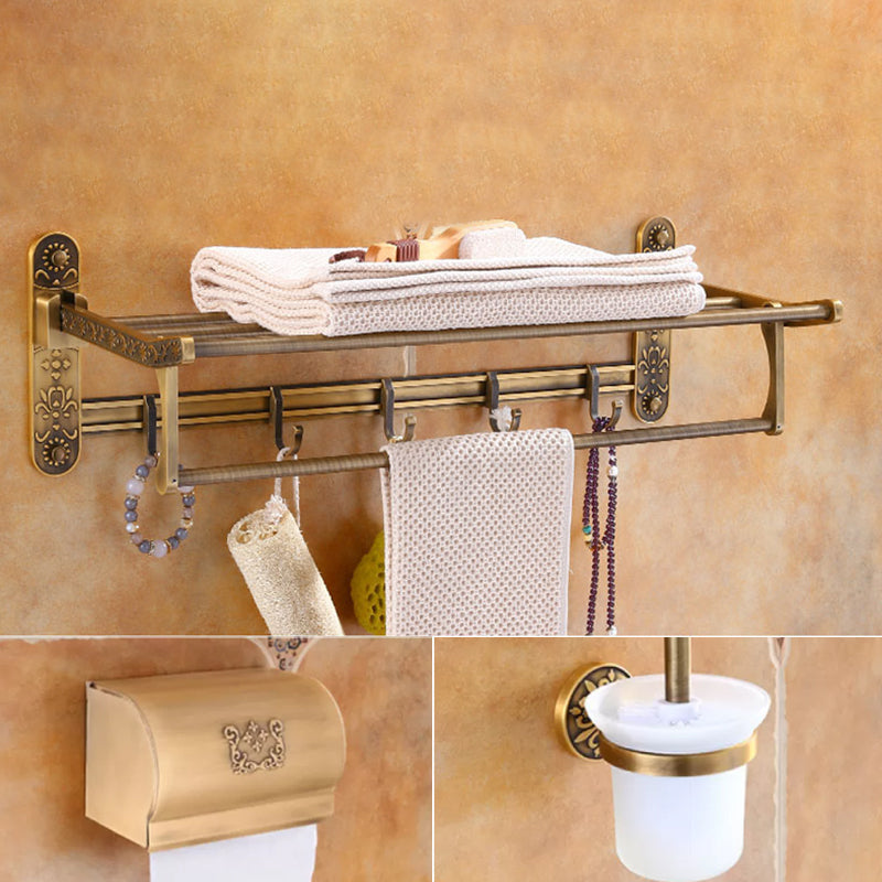 Traditional Vintage Brass Bathroom Accessory As Individual Or As a Set Brown 3-Piece Set (Toilet Paper Holder) Clearhalo 'Bathroom Hardware Sets' 'Bathroom Hardware' 'Bathroom Remodel & Bathroom Fixtures' 'bathroom_hardware_sets' 'Home Improvement' 'home_improvement' 'home_improvement_bathroom_hardware_sets' 7116909