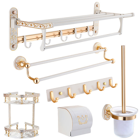 Traditional Metal Bathroom Accessory As Individual Or As a Set Clearhalo 'Bathroom Hardware Sets' 'Bathroom Hardware' 'Bathroom Remodel & Bathroom Fixtures' 'bathroom_hardware_sets' 'Home Improvement' 'home_improvement' 'home_improvement_bathroom_hardware_sets' 7116922