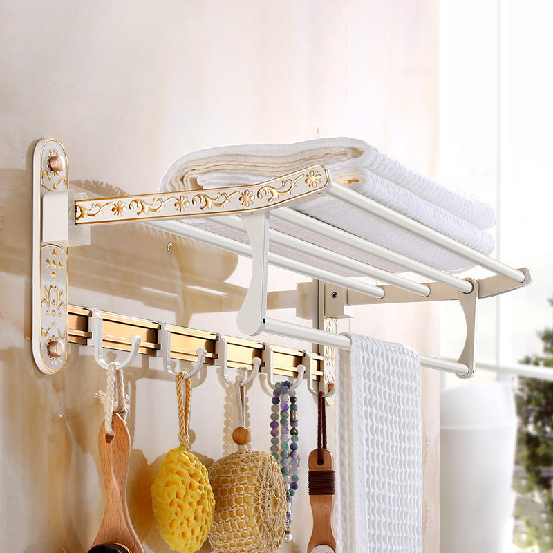 Traditional Metal Bathroom Accessory As Individual Or As a Set Beige Towel Rack Clearhalo 'Bathroom Hardware Sets' 'Bathroom Hardware' 'Bathroom Remodel & Bathroom Fixtures' 'bathroom_hardware_sets' 'Home Improvement' 'home_improvement' 'home_improvement_bathroom_hardware_sets' 7116923
