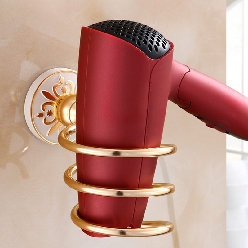 Traditional Metal Bathroom Accessory As Individual Or As a Set Beige Hair Dryer Holder Clearhalo 'Bathroom Hardware Sets' 'Bathroom Hardware' 'Bathroom Remodel & Bathroom Fixtures' 'bathroom_hardware_sets' 'Home Improvement' 'home_improvement' 'home_improvement_bathroom_hardware_sets' 7116931