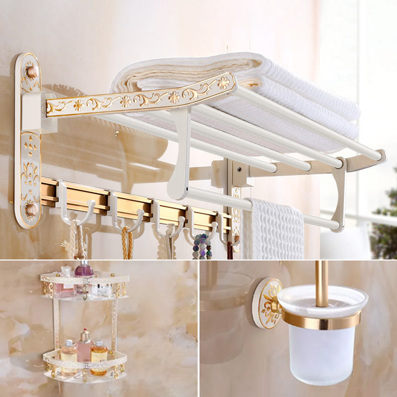 Traditional Metal Bathroom Accessory As Individual Or As a Set Beige 3-Piece Set (Toilet Brush) Clearhalo 'Bathroom Hardware Sets' 'Bathroom Hardware' 'Bathroom Remodel & Bathroom Fixtures' 'bathroom_hardware_sets' 'Home Improvement' 'home_improvement' 'home_improvement_bathroom_hardware_sets' 7116935