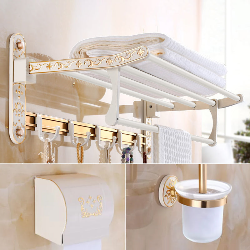 Traditional Metal Bathroom Accessory As Individual Or As a Set Beige 3-Piece Set (Toilet Paper Holder) Clearhalo 'Bathroom Hardware Sets' 'Bathroom Hardware' 'Bathroom Remodel & Bathroom Fixtures' 'bathroom_hardware_sets' 'Home Improvement' 'home_improvement' 'home_improvement_bathroom_hardware_sets' 7116938