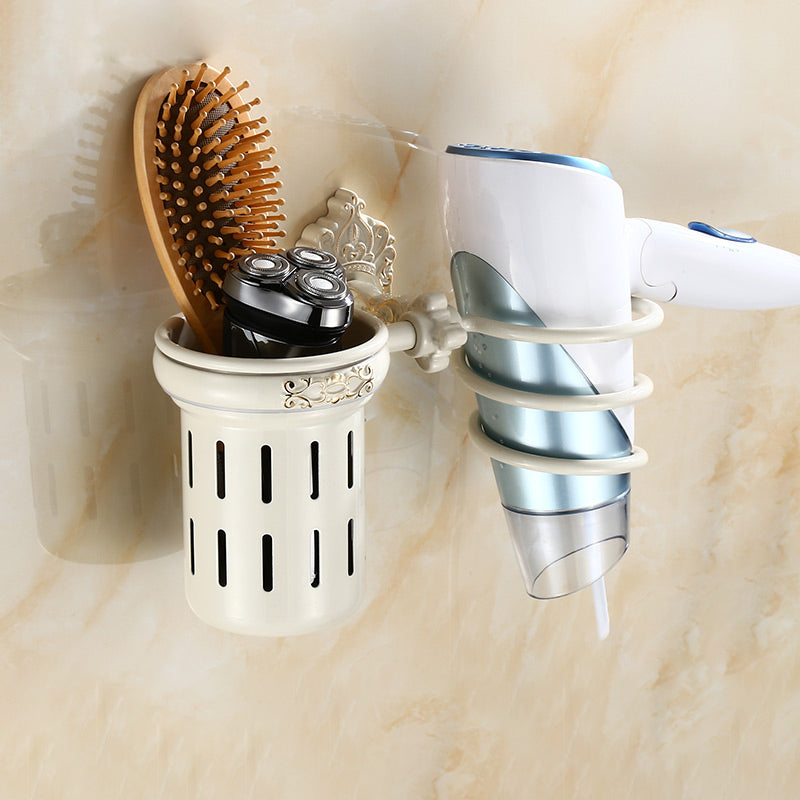 Traditional Metal Bathroom Accessories Hardware Set with Paper Holder Not Available Hair Dryer with Shelf Clearhalo 'Bathroom Hardware Sets' 'Bathroom Hardware' 'Bathroom Remodel & Bathroom Fixtures' 'bathroom_hardware_sets' 'Home Improvement' 'home_improvement' 'home_improvement_bathroom_hardware_sets' 7116972