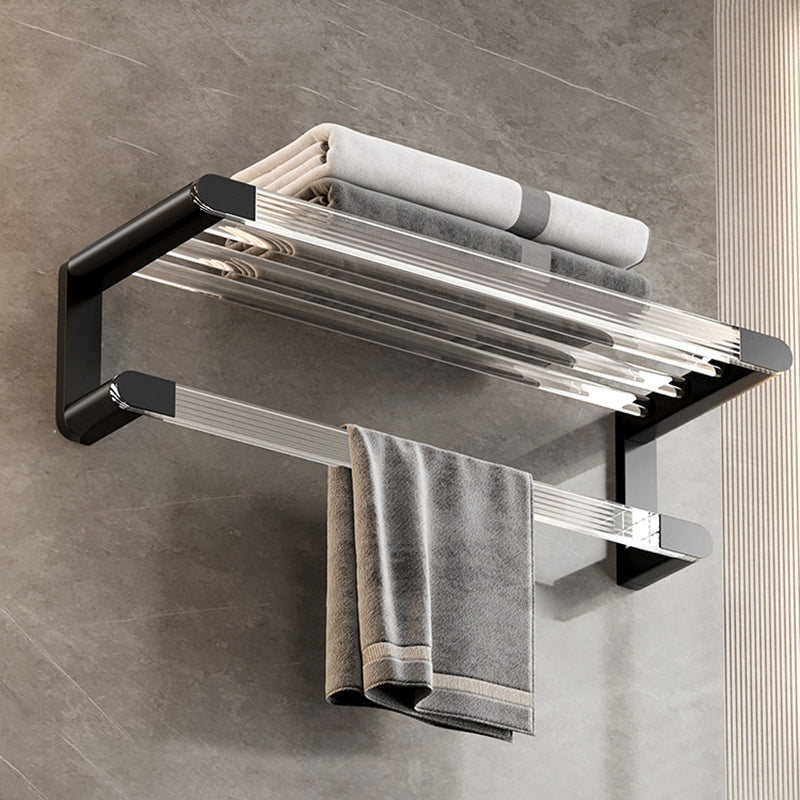 Contemporary Black Metal Bathroom Accessory As Individual Or As a Set Towel Rack Clearhalo 'Bathroom Hardware Sets' 'Bathroom Hardware' 'Bathroom Remodel & Bathroom Fixtures' 'bathroom_hardware_sets' 'Home Improvement' 'home_improvement' 'home_improvement_bathroom_hardware_sets' 7116982