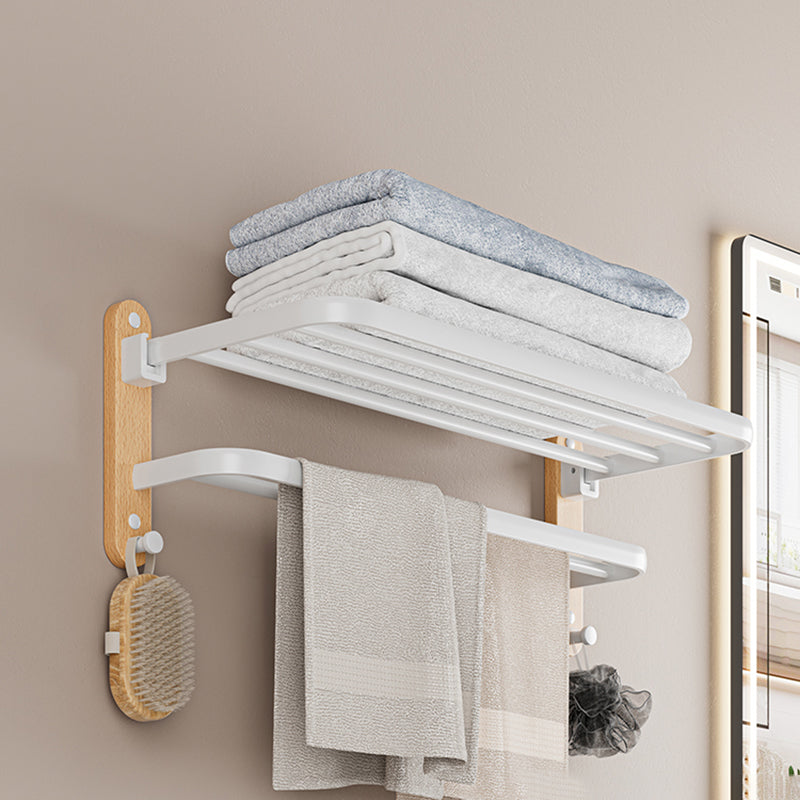 White Metal and Solid Wood Bathroom Accessories Hardware Set White Clearhalo 'Bathroom Hardware Sets' 'Bathroom Hardware' 'Bathroom Remodel & Bathroom Fixtures' 'bathroom_hardware_sets' 'Home Improvement' 'home_improvement' 'home_improvement_bathroom_hardware_sets' 7117056