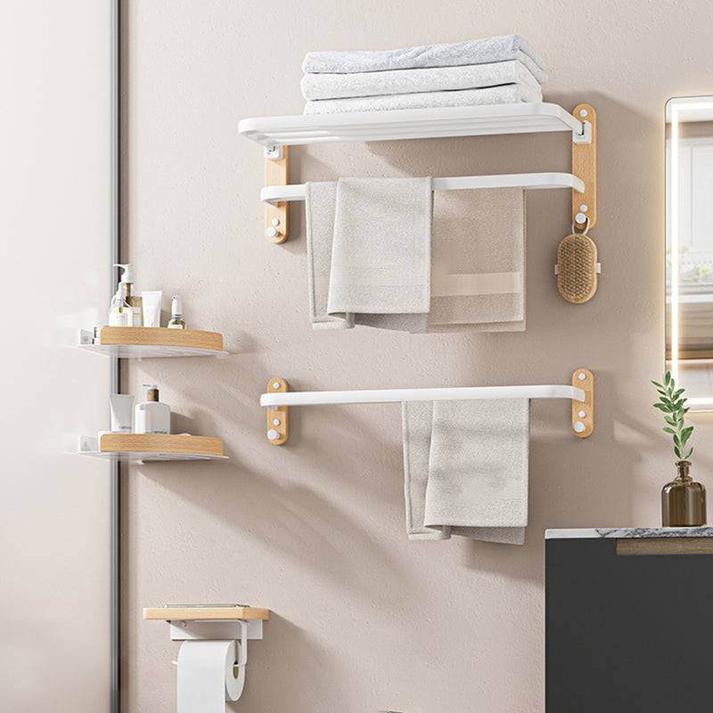 White Metal and Solid Wood Bathroom Accessories Hardware Set White 5-Piece Set (Toilet Paper Holder) Clearhalo 'Bathroom Hardware Sets' 'Bathroom Hardware' 'Bathroom Remodel & Bathroom Fixtures' 'bathroom_hardware_sets' 'Home Improvement' 'home_improvement' 'home_improvement_bathroom_hardware_sets' 7117060