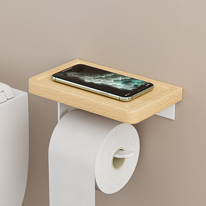 White Metal and Solid Wood Bathroom Accessories Hardware Set Clearhalo 'Bathroom Hardware Sets' 'Bathroom Hardware' 'Bathroom Remodel & Bathroom Fixtures' 'bathroom_hardware_sets' 'Home Improvement' 'home_improvement' 'home_improvement_bathroom_hardware_sets' 7117068