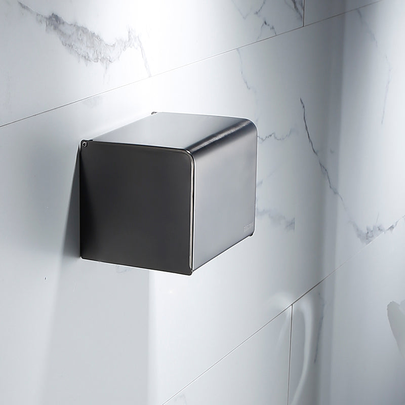 Gray Traditional Bathroom Hardware Set Stainless Steel Bathroom Accessory Kit Toilet Paper Holder Clearhalo 'Bathroom Hardware Sets' 'Bathroom Hardware' 'Bathroom Remodel & Bathroom Fixtures' 'bathroom_hardware_sets' 'Home Improvement' 'home_improvement' 'home_improvement_bathroom_hardware_sets' 7117081