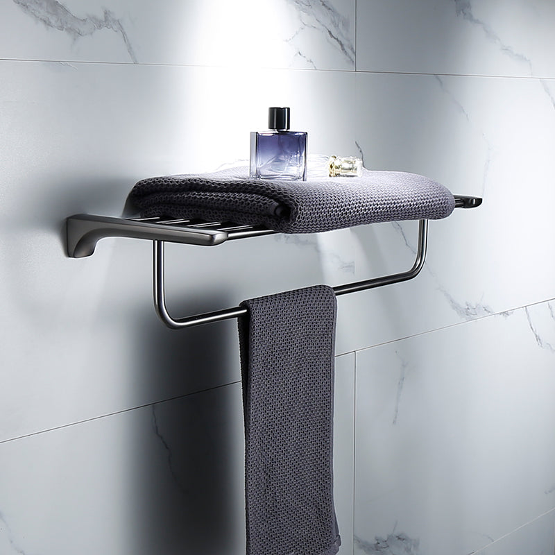 Gray Traditional Bathroom Hardware Set Stainless Steel Bathroom Accessory Kit Clearhalo 'Bathroom Hardware Sets' 'Bathroom Hardware' 'Bathroom Remodel & Bathroom Fixtures' 'bathroom_hardware_sets' 'Home Improvement' 'home_improvement' 'home_improvement_bathroom_hardware_sets' 7117087