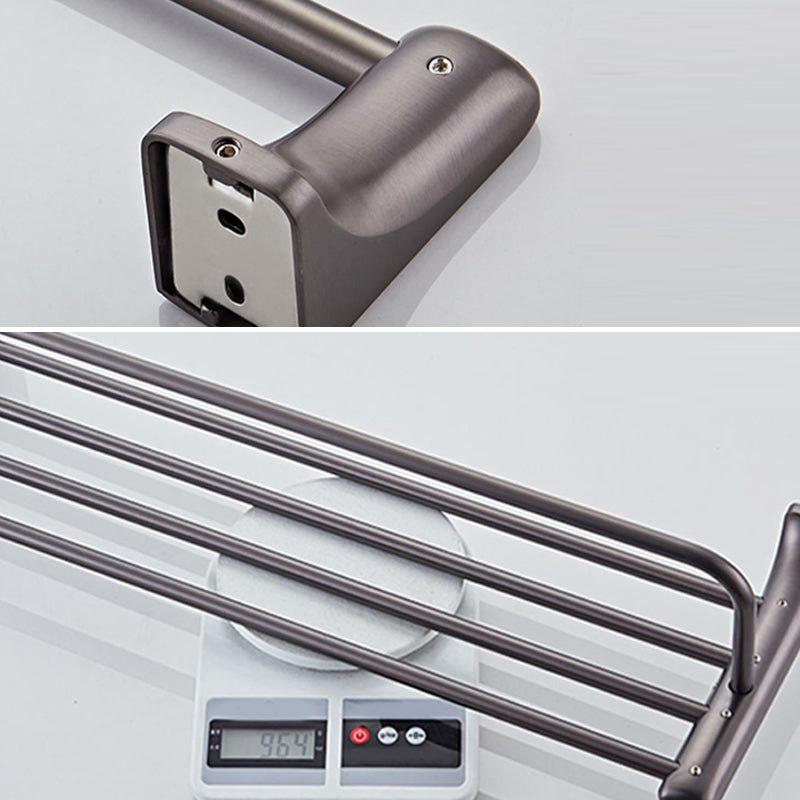 Gray Traditional Bathroom Hardware Set Stainless Steel Bathroom Accessory Kit Clearhalo 'Bathroom Hardware Sets' 'Bathroom Hardware' 'Bathroom Remodel & Bathroom Fixtures' 'bathroom_hardware_sets' 'Home Improvement' 'home_improvement' 'home_improvement_bathroom_hardware_sets' 7117094