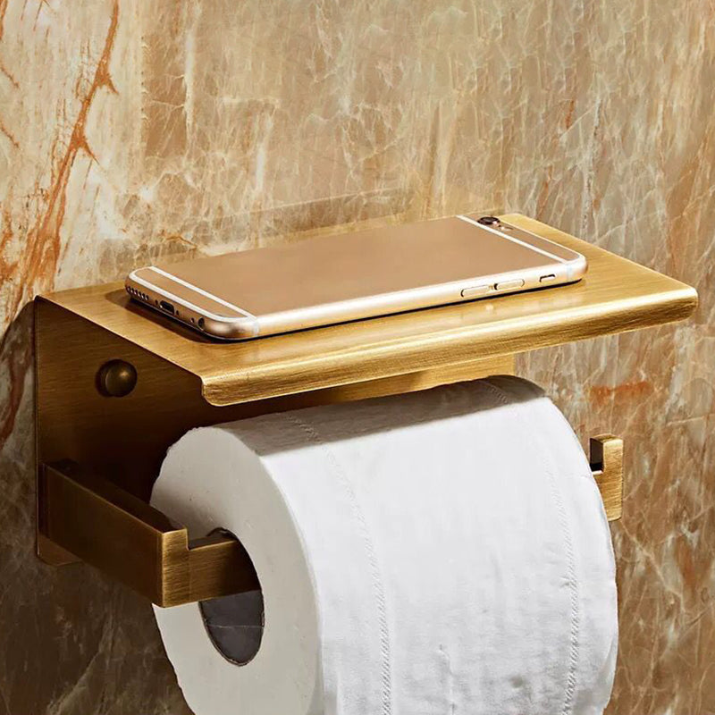 4-Piece Traditional Bathroom Accessory Set Gold Brass Bathroom Accessories Hardware Set Tissue Box Clearhalo 'Bathroom Hardware Sets' 'Bathroom Hardware' 'Bathroom Remodel & Bathroom Fixtures' 'bathroom_hardware_sets' 'Home Improvement' 'home_improvement' 'home_improvement_bathroom_hardware_sets' 7117121