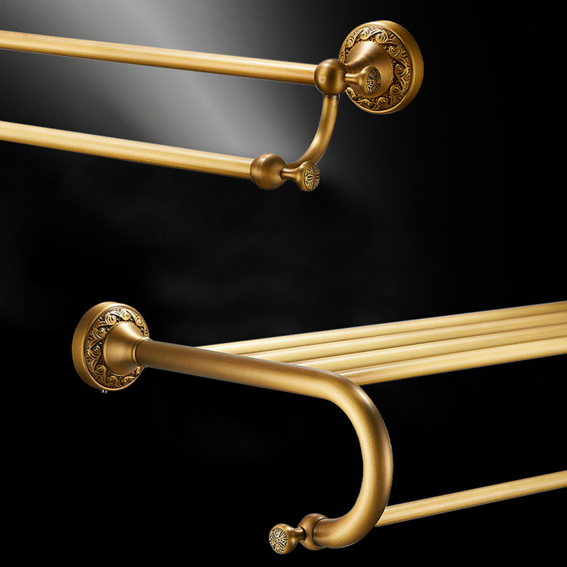 Traditional Brushed Brass Bathroom Accessory As Individual Or As a Set Clearhalo 'Bathroom Hardware Sets' 'Bathroom Hardware' 'Bathroom Remodel & Bathroom Fixtures' 'bathroom_hardware_sets' 'Home Improvement' 'home_improvement' 'home_improvement_bathroom_hardware_sets' 7117139