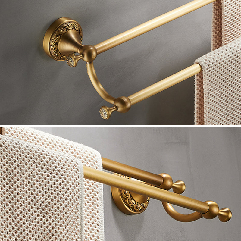 Traditional Brushed Brass Bathroom Accessory As Individual Or As a Set Clearhalo 'Bathroom Hardware Sets' 'Bathroom Hardware' 'Bathroom Remodel & Bathroom Fixtures' 'bathroom_hardware_sets' 'Home Improvement' 'home_improvement' 'home_improvement_bathroom_hardware_sets' 7117141