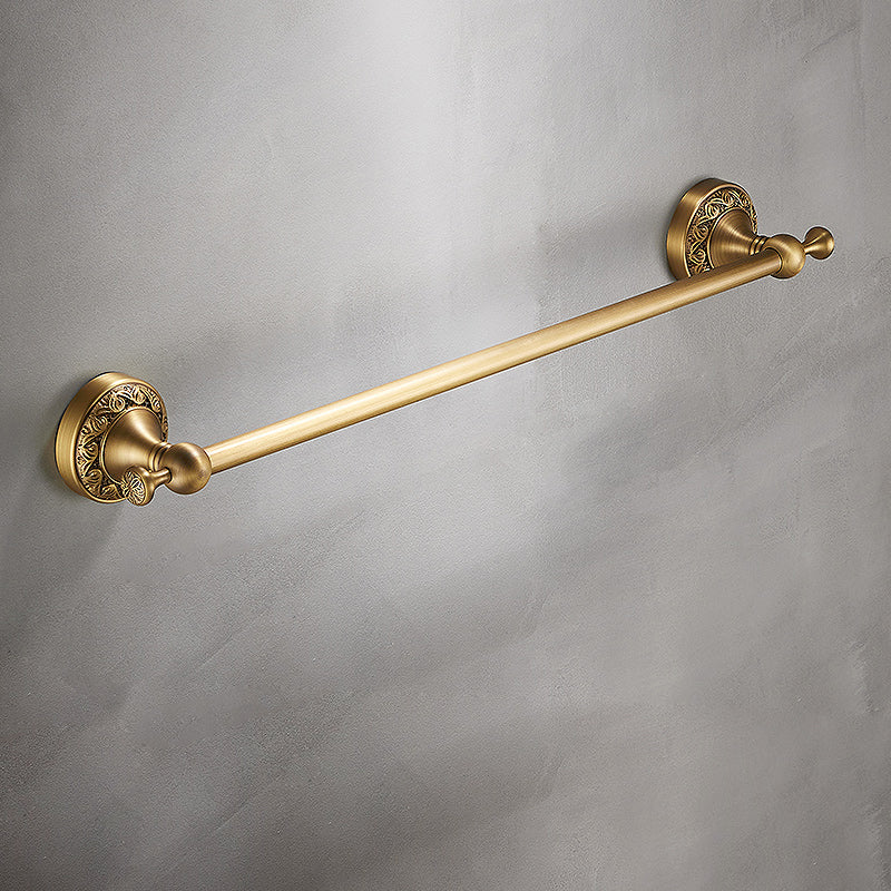 Traditional Brushed Brass Bathroom Accessory As Individual Or As a Set Unavailiable Single Bar Towel Bar (20"L) Clearhalo 'Bathroom Hardware Sets' 'Bathroom Hardware' 'Bathroom Remodel & Bathroom Fixtures' 'bathroom_hardware_sets' 'Home Improvement' 'home_improvement' 'home_improvement_bathroom_hardware_sets' 7117149