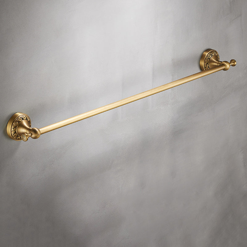 Traditional Brushed Brass Bathroom Accessory As Individual Or As a Set Unavailiable Single Bar Towel Bar (28"L) Clearhalo 'Bathroom Hardware Sets' 'Bathroom Hardware' 'Bathroom Remodel & Bathroom Fixtures' 'bathroom_hardware_sets' 'Home Improvement' 'home_improvement' 'home_improvement_bathroom_hardware_sets' 7117151