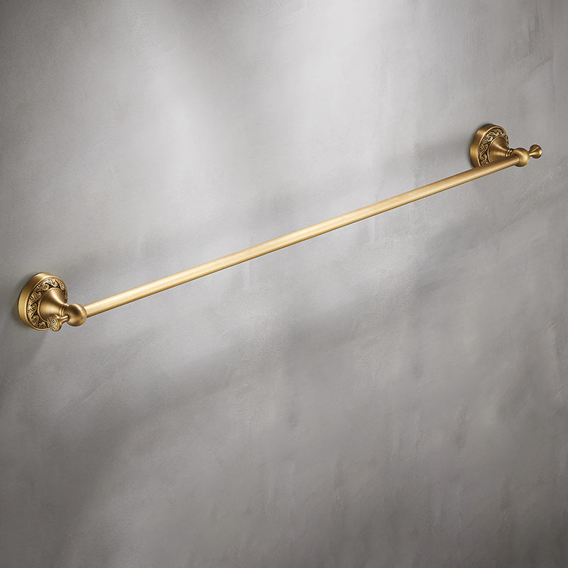 Traditional Brushed Brass Bathroom Accessory As Individual Or As a Set Unavailiable Single Bar Towel Bar (31"L) Clearhalo 'Bathroom Hardware Sets' 'Bathroom Hardware' 'Bathroom Remodel & Bathroom Fixtures' 'bathroom_hardware_sets' 'Home Improvement' 'home_improvement' 'home_improvement_bathroom_hardware_sets' 7117152