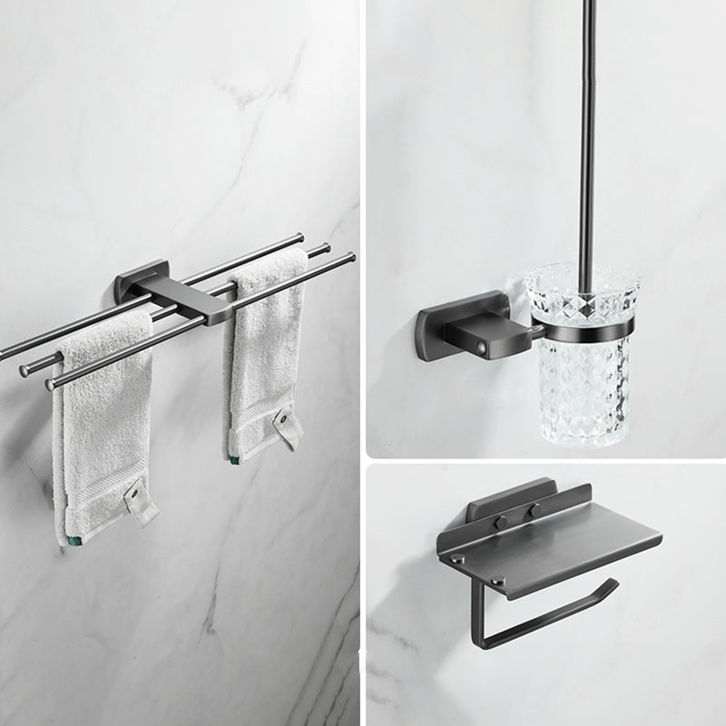 Modern Silver Bathroom Accessory As Individual Or As a Set with Towel Bar Oval 3-Piece Set (Towel Bar) Clearhalo 'Bathroom Hardware Sets' 'Bathroom Hardware' 'Bathroom Remodel & Bathroom Fixtures' 'bathroom_hardware_sets' 'Home Improvement' 'home_improvement' 'home_improvement_bathroom_hardware_sets' 7117189