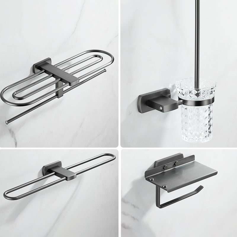 Modern Silver Bathroom Accessory As Individual Or As a Set with Towel Bar Oval 4-Piece (Towel Rack) Clearhalo 'Bathroom Hardware Sets' 'Bathroom Hardware' 'Bathroom Remodel & Bathroom Fixtures' 'bathroom_hardware_sets' 'Home Improvement' 'home_improvement' 'home_improvement_bathroom_hardware_sets' 7117195