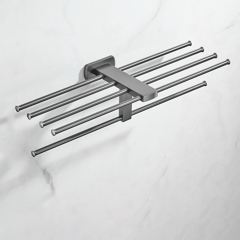 Modern Silver Bathroom Accessory As Individual Or As a Set with Towel Bar Rectangle Towel Rack Clearhalo 'Bathroom Hardware Sets' 'Bathroom Hardware' 'Bathroom Remodel & Bathroom Fixtures' 'bathroom_hardware_sets' 'Home Improvement' 'home_improvement' 'home_improvement_bathroom_hardware_sets' 7117202