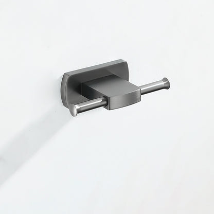 Modern Silver Bathroom Accessory As Individual Or As a Set with Towel Bar Unavailiable Towel Robe Hook Clearhalo 'Bathroom Hardware Sets' 'Bathroom Hardware' 'Bathroom Remodel & Bathroom Fixtures' 'bathroom_hardware_sets' 'Home Improvement' 'home_improvement' 'home_improvement_bathroom_hardware_sets' 7117213