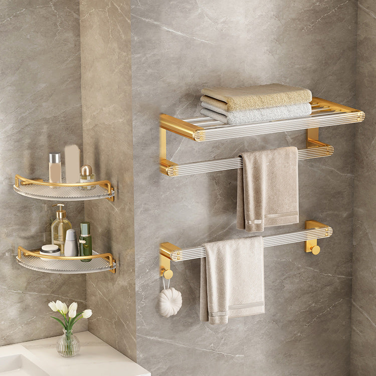 Contemporary Plastic Bathroom Accessory As Individual Or As a Set 4-Piece Set (Towel Bar) Clearhalo 'Bathroom Hardware Sets' 'Bathroom Hardware' 'Bathroom Remodel & Bathroom Fixtures' 'bathroom_hardware_sets' 'Home Improvement' 'home_improvement' 'home_improvement_bathroom_hardware_sets' 7117300