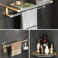 Modern Bathroom Accessory Set Bath Shelf Gold Towel Bar Bath Hardware Set Clearhalo 'Bathroom Hardware Sets' 'Bathroom Hardware' 'Bathroom Remodel & Bathroom Fixtures' 'bathroom_hardware_sets' 'Home Improvement' 'home_improvement' 'home_improvement_bathroom_hardware_sets' 7117370
