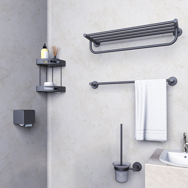 Accesorios de baño modernos Juego de herrajes Toallero gris Estante para  baño Juego de herrajes para baño - Clearhalo