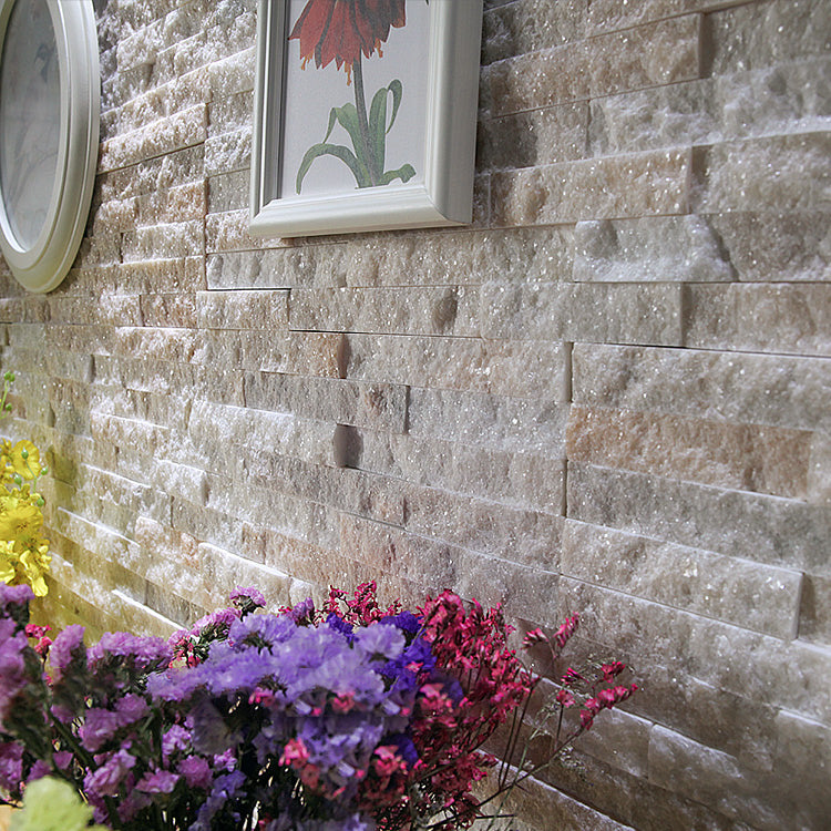 Fire Resistant Engineered Stone Tile Rectangle Stacked Stone Wall Tile Pink-White 168 Pieces Clearhalo 'Floor Tiles & Wall Tiles' 'floor_tiles_wall_tiles' 'Flooring 'Home Improvement' 'home_improvement' 'home_improvement_floor_tiles_wall_tiles' Walls and Ceiling' 7119332