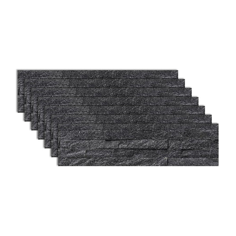 Fire Resistant Engineered Stone Tile Rectangle Stacked Stone Wall Tile Black-Gray Clearhalo 'Floor Tiles & Wall Tiles' 'floor_tiles_wall_tiles' 'Flooring 'Home Improvement' 'home_improvement' 'home_improvement_floor_tiles_wall_tiles' Walls and Ceiling' 7119340