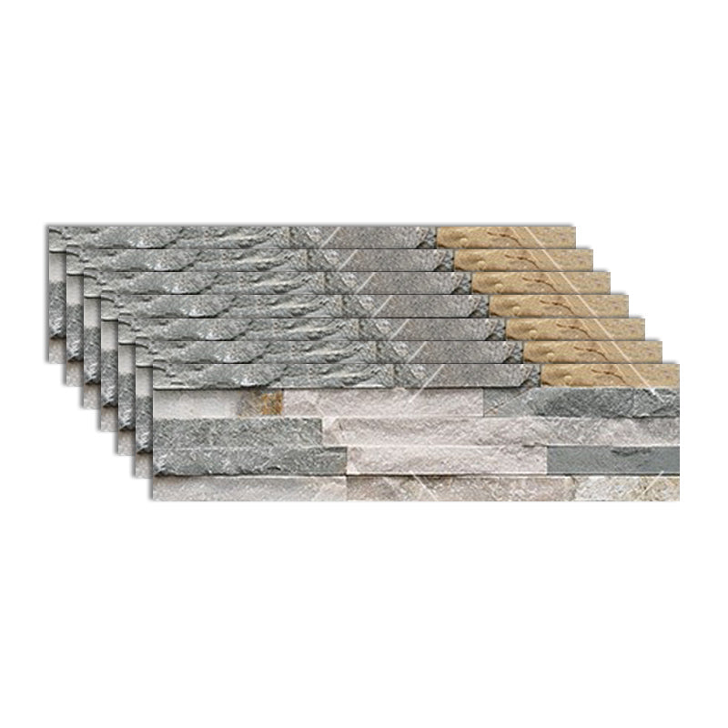 Fire Resistant Engineered Stone Tile Rectangle Stacked Stone Wall Tile Pewter Clearhalo 'Floor Tiles & Wall Tiles' 'floor_tiles_wall_tiles' 'Flooring 'Home Improvement' 'home_improvement' 'home_improvement_floor_tiles_wall_tiles' Walls and Ceiling' 7119354