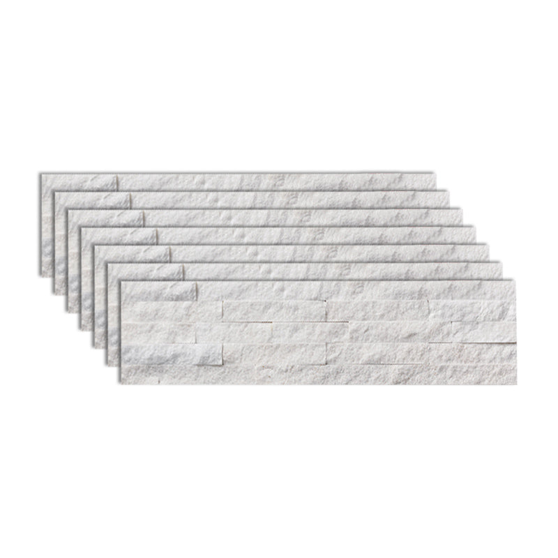 Fire Resistant Engineered Stone Tile Rectangle Stacked Stone Wall Tile White Clearhalo 'Floor Tiles & Wall Tiles' 'floor_tiles_wall_tiles' 'Flooring 'Home Improvement' 'home_improvement' 'home_improvement_floor_tiles_wall_tiles' Walls and Ceiling' 7119355