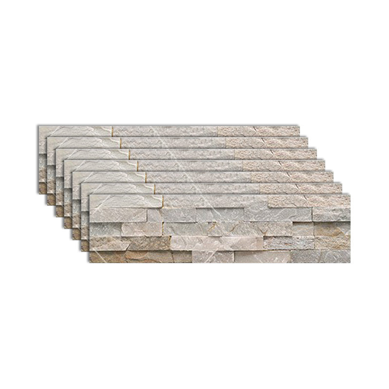 Fire Resistant Engineered Stone Tile Rectangle Stacked Stone Wall Tile Yellow/ White Clearhalo 'Floor Tiles & Wall Tiles' 'floor_tiles_wall_tiles' 'Flooring 'Home Improvement' 'home_improvement' 'home_improvement_floor_tiles_wall_tiles' Walls and Ceiling' 7119356