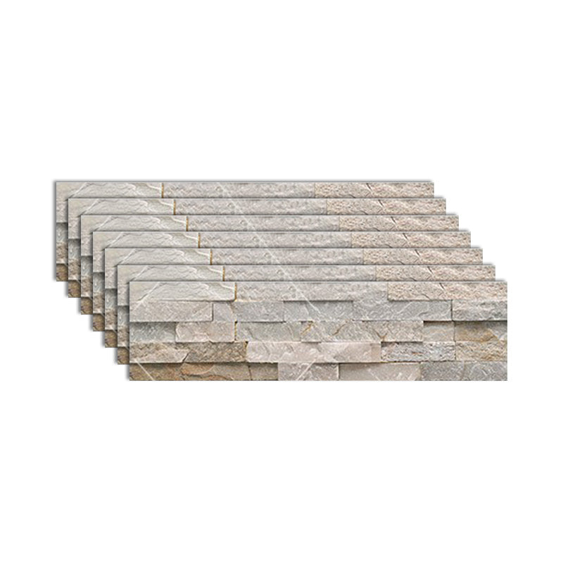 Fire Resistant Engineered Stone Tile Rectangle Stacked Stone Wall Tile Yellow White Clearhalo 'Floor Tiles & Wall Tiles' 'floor_tiles_wall_tiles' 'Flooring 'Home Improvement' 'home_improvement' 'home_improvement_floor_tiles_wall_tiles' Walls and Ceiling' 7119356