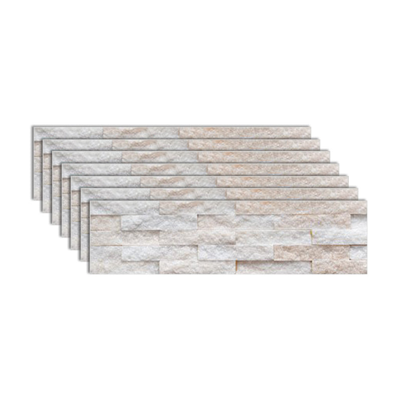 Fire Resistant Engineered Stone Tile Rectangle Stacked Stone Wall Tile White-Pink Clearhalo 'Floor Tiles & Wall Tiles' 'floor_tiles_wall_tiles' 'Flooring 'Home Improvement' 'home_improvement' 'home_improvement_floor_tiles_wall_tiles' Walls and Ceiling' 7119357