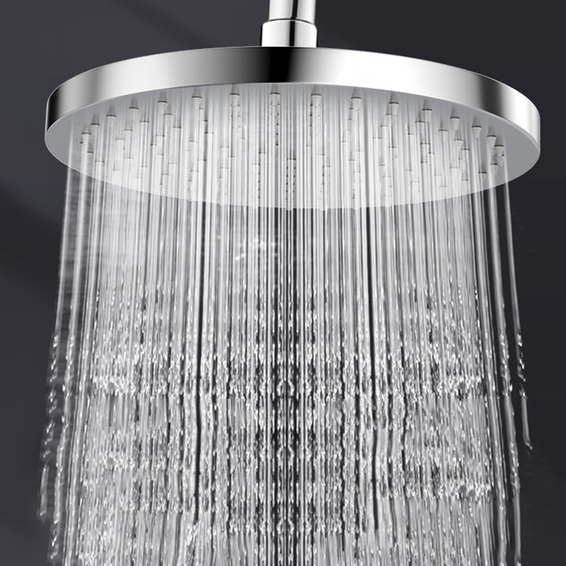 Metal Shower Combo Contemporary Fixed Shower Head with Round and Rectangular Shape Clearhalo 'Bathroom Remodel & Bathroom Fixtures' 'Home Improvement' 'home_improvement' 'home_improvement_shower_heads' 'Shower Heads' 'shower_heads' 'Showers & Bathtubs Plumbing' 'Showers & Bathtubs' 7119662