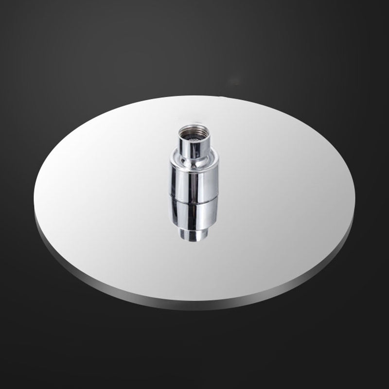 Metal Shower Combo Contemporary Fixed Shower Head with Round and Rectangular Shape Clearhalo 'Bathroom Remodel & Bathroom Fixtures' 'Home Improvement' 'home_improvement' 'home_improvement_shower_heads' 'Shower Heads' 'shower_heads' 'Showers & Bathtubs Plumbing' 'Showers & Bathtubs' 7119664