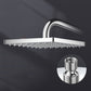 Metal Shower Combo Contemporary Fixed Shower Head with Round and Rectangular Shape 8"L x 8"W Square Silver Clearhalo 'Bathroom Remodel & Bathroom Fixtures' 'Home Improvement' 'home_improvement' 'home_improvement_shower_heads' 'Shower Heads' 'shower_heads' 'Showers & Bathtubs Plumbing' 'Showers & Bathtubs' 7119665