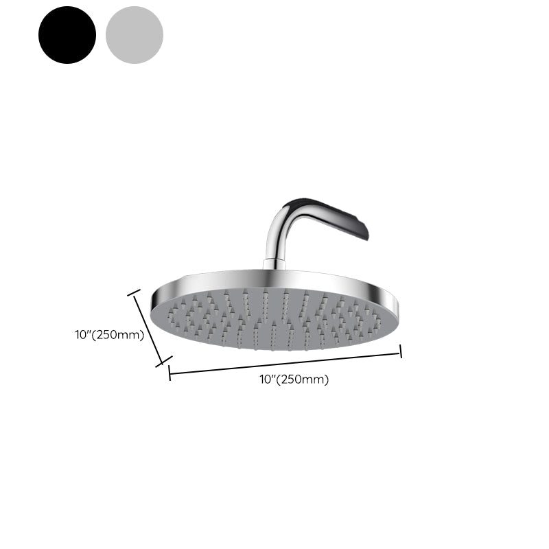 Metal Shower Combo Contemporary Fixed Shower Head with Round and Rectangular Shape Clearhalo 'Bathroom Remodel & Bathroom Fixtures' 'Home Improvement' 'home_improvement' 'home_improvement_shower_heads' 'Shower Heads' 'shower_heads' 'Showers & Bathtubs Plumbing' 'Showers & Bathtubs' 7119679