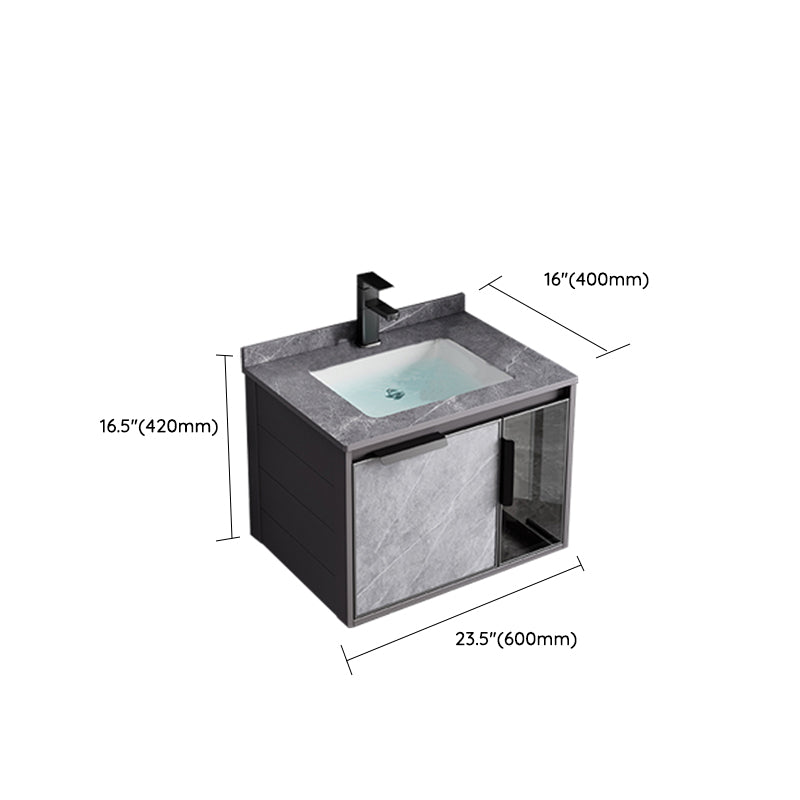 Metal Bathroom Sink Vanity Wall-Mounted Bathroom Vanity with Sink Included Clearhalo 'Bathroom Remodel & Bathroom Fixtures' 'Bathroom Vanities' 'bathroom_vanities' 'Home Improvement' 'home_improvement' 'home_improvement_bathroom_vanities' 7119846