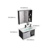 Metal Bathroom Sink Vanity Wall-Mounted Bathroom Vanity with Sink Included Clearhalo 'Bathroom Remodel & Bathroom Fixtures' 'Bathroom Vanities' 'bathroom_vanities' 'Home Improvement' 'home_improvement' 'home_improvement_bathroom_vanities' 7119855