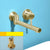 Wall Mounted Metal Tub Filler Low Arc Bathtub Spout Tub Faucet Trim Gold Split-Body Valve Clearhalo 'Bathroom Remodel & Bathroom Fixtures' 'Bathroom Sink Faucets' 'Bathroom Sinks & Faucet Components' 'bathroom_sink_faucets' 'Home Improvement' 'home_improvement' 'home_improvement_bathroom_sink_faucets' 7119883