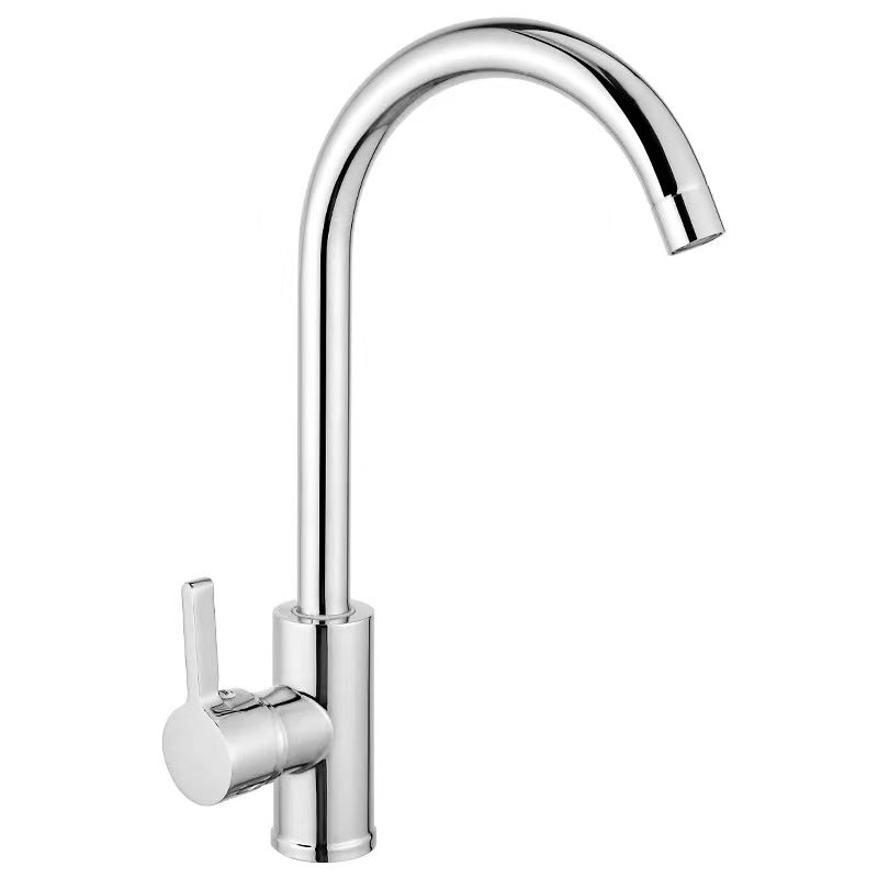 Single Handle Kitchen Sink Faucet High Arch Swivel Spout Standard Kitchen Faucets Clearhalo 'Home Improvement' 'home_improvement' 'home_improvement_kitchen_faucets' 'Kitchen Faucets' 'Kitchen Remodel & Kitchen Fixtures' 'Kitchen Sinks & Faucet Components' 'kitchen_faucets' 7119927