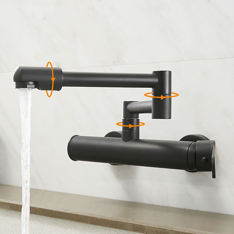 Kitchen Faucet Single Handle Lever Modern Wall Mounted Pot Filler Clearhalo 'Home Improvement' 'home_improvement' 'home_improvement_kitchen_faucets' 'Kitchen Faucets' 'Kitchen Remodel & Kitchen Fixtures' 'Kitchen Sinks & Faucet Components' 'kitchen_faucets' 7119947