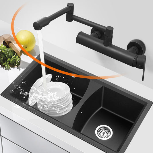 Kitchen Faucet Single Handle Lever Modern Wall Mounted Pot Filler Clearhalo 'Home Improvement' 'home_improvement' 'home_improvement_kitchen_faucets' 'Kitchen Faucets' 'Kitchen Remodel & Kitchen Fixtures' 'Kitchen Sinks & Faucet Components' 'kitchen_faucets' 7119952