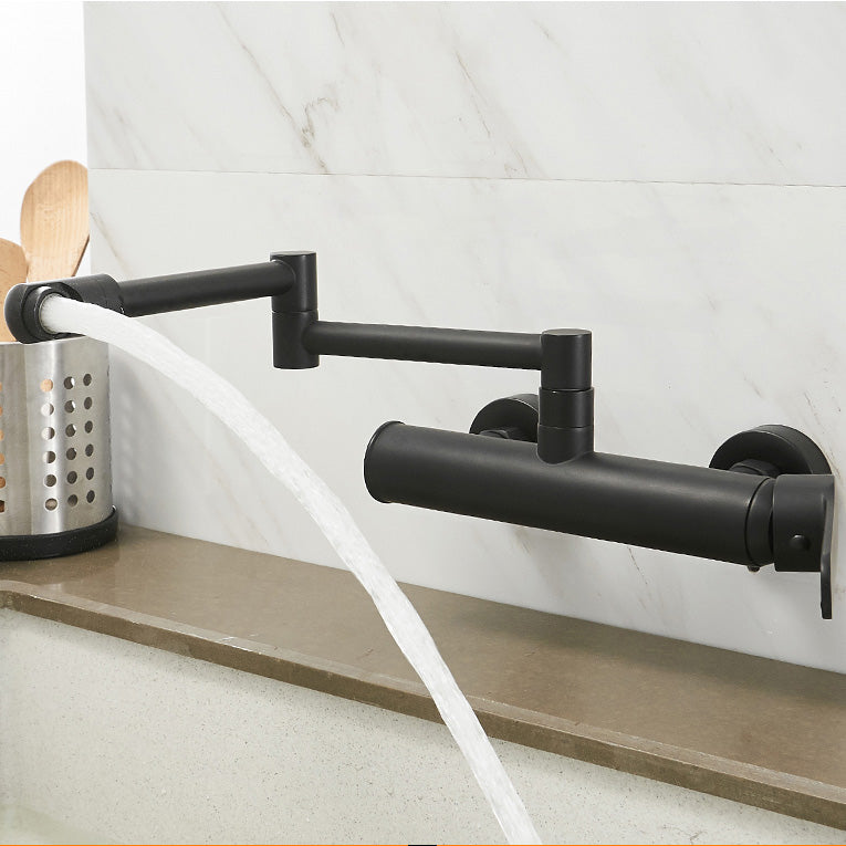 Kitchen Faucet Single Handle Lever Modern Wall Mounted Pot Filler Clearhalo 'Home Improvement' 'home_improvement' 'home_improvement_kitchen_faucets' 'Kitchen Faucets' 'Kitchen Remodel & Kitchen Fixtures' 'Kitchen Sinks & Faucet Components' 'kitchen_faucets' 7119961