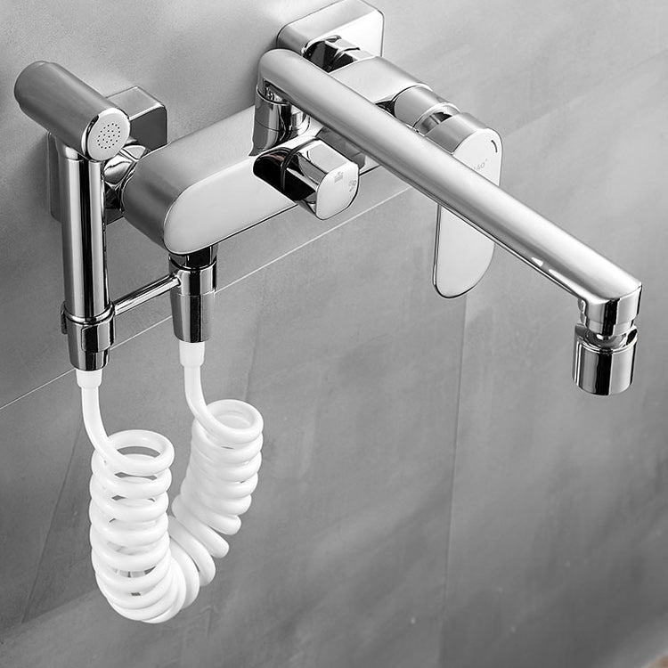 Kitchen Faucet Single Lever Handle Swivel Spout Chrome 2 Holes Bar Faucet Clearhalo 'Home Improvement' 'home_improvement' 'home_improvement_kitchen_faucets' 'Kitchen Faucets' 'Kitchen Remodel & Kitchen Fixtures' 'Kitchen Sinks & Faucet Components' 'kitchen_faucets' 7119963