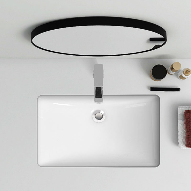 Modern Oval Wash Stand Ceramic Table Installation Bathroom Sink Clearhalo 'Bathroom Remodel & Bathroom Fixtures' 'Bathroom Sinks & Faucet Components' 'Bathroom Sinks' 'bathroom_sink' 'Home Improvement' 'home_improvement' 'home_improvement_bathroom_sink' 7120049