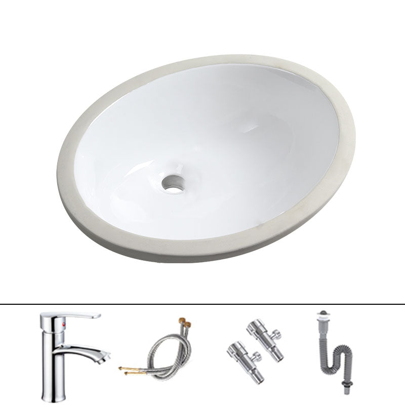 Modern Oval Wash Stand Ceramic Table Installation Bathroom Sink 22"L x 16"W x 8"H Sink with Faucet Clearhalo 'Bathroom Remodel & Bathroom Fixtures' 'Bathroom Sinks & Faucet Components' 'Bathroom Sinks' 'bathroom_sink' 'Home Improvement' 'home_improvement' 'home_improvement_bathroom_sink' 7120050