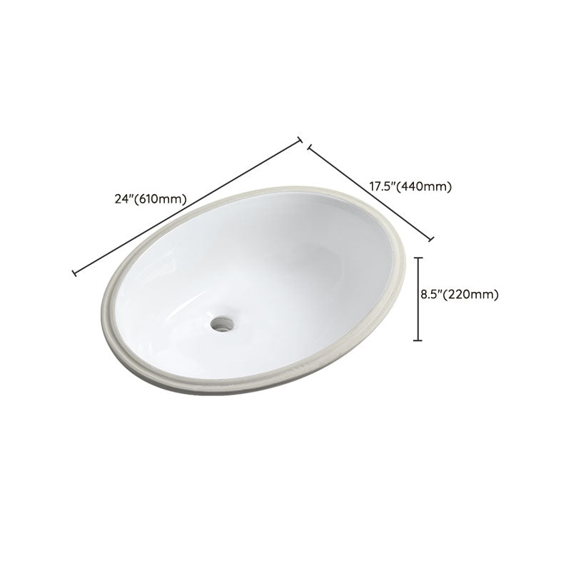 Modern Oval Wash Stand Ceramic Table Installation Bathroom Sink Clearhalo 'Bathroom Remodel & Bathroom Fixtures' 'Bathroom Sinks & Faucet Components' 'Bathroom Sinks' 'bathroom_sink' 'Home Improvement' 'home_improvement' 'home_improvement_bathroom_sink' 7120064